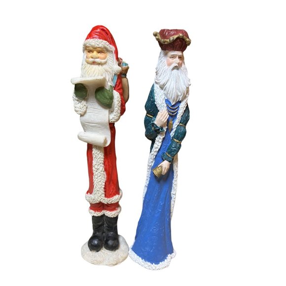 Thin Skinny Santa Figurines Set of 2 - Picture 7 of 11